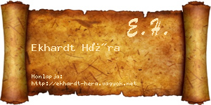 Ekhardt Héra névjegykártya
